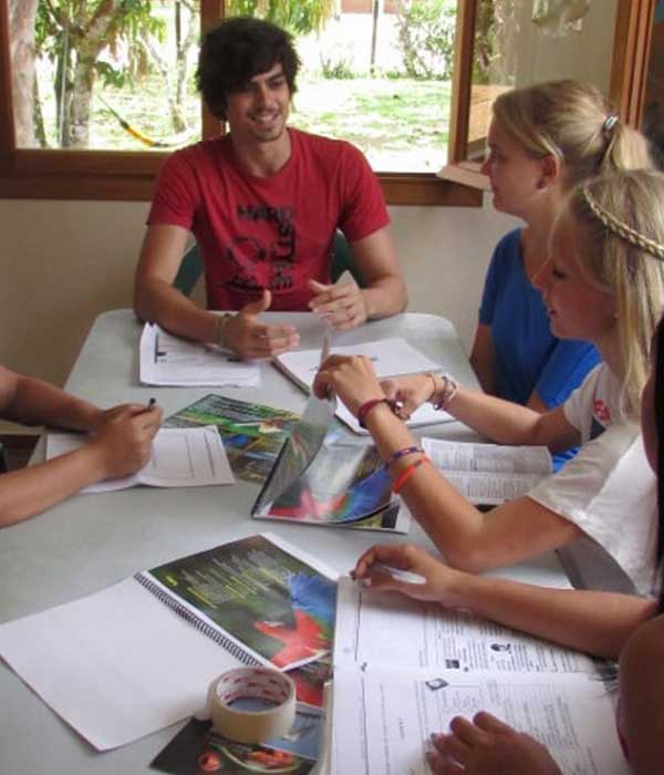 Spanish group during lessons